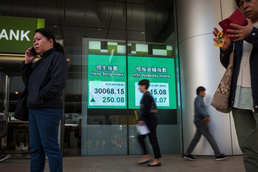 The Hang Seng Index advanced on Wednesday morning after a two-day break for Christmas. Photo: Bloomberg