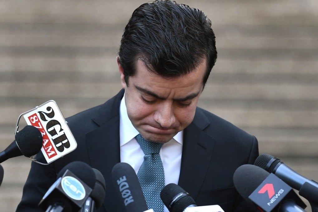 Australian Labor Party senator Sam Dastyari speaks with the media in Sydney. Dastyari quit parliament on December 12 over his links to China in a scandal that coincided with Canberra proposing new foreign interference laws. Photo: AFP