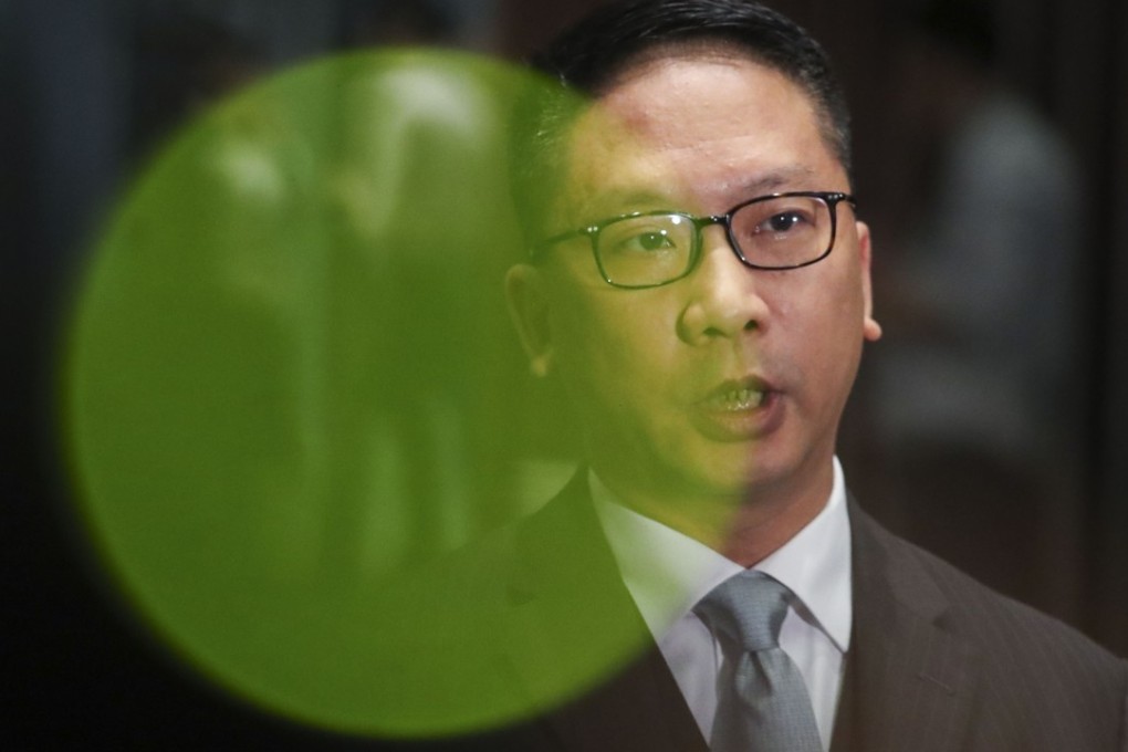 Secretary for Justice Rimsky Yuen Kwok-keung meets the press on November 15. He is expected to step down in January. Photo: K. Y. Cheng