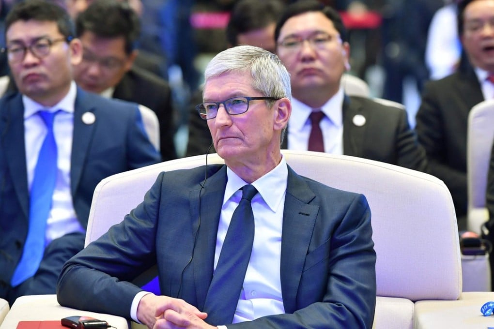 Apple CEO Tim Cook attends the opening ceremony of the 4th World Internet Conference in Wuzhen in China's eastern Zhejiang province on December 3, 2017. Photo: AFP