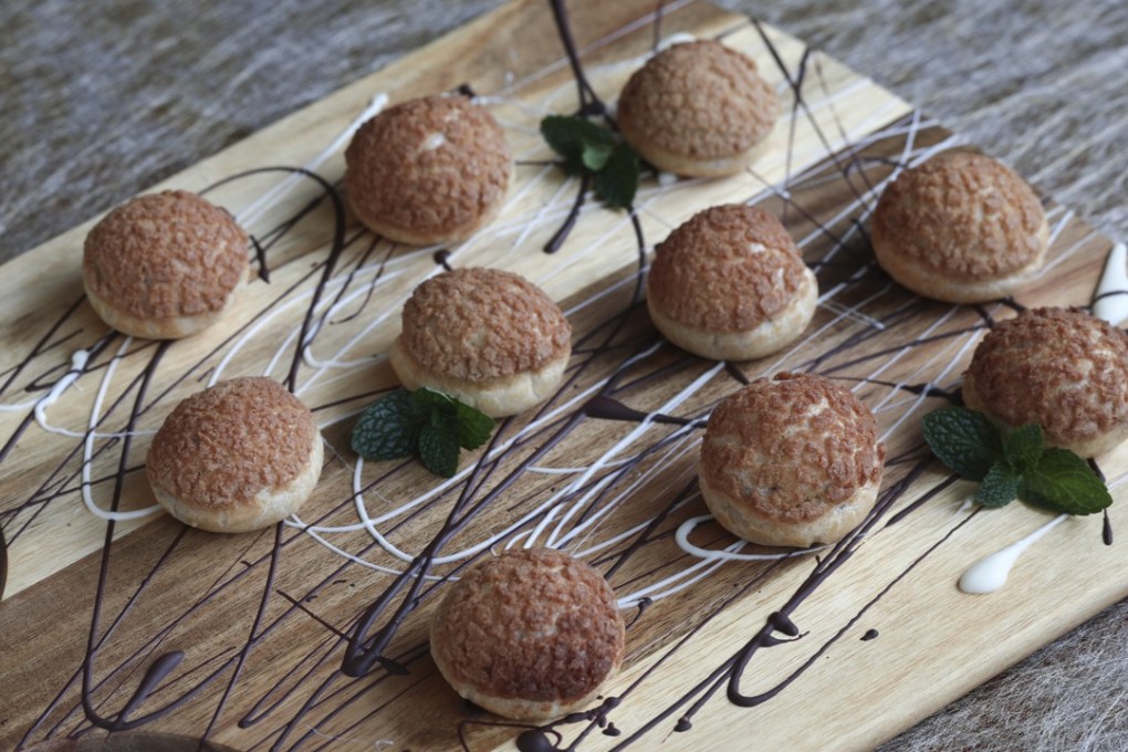 Susan Jung’s cream puffs with maple-sugar craquelin. Pictures: Jonathan Wong