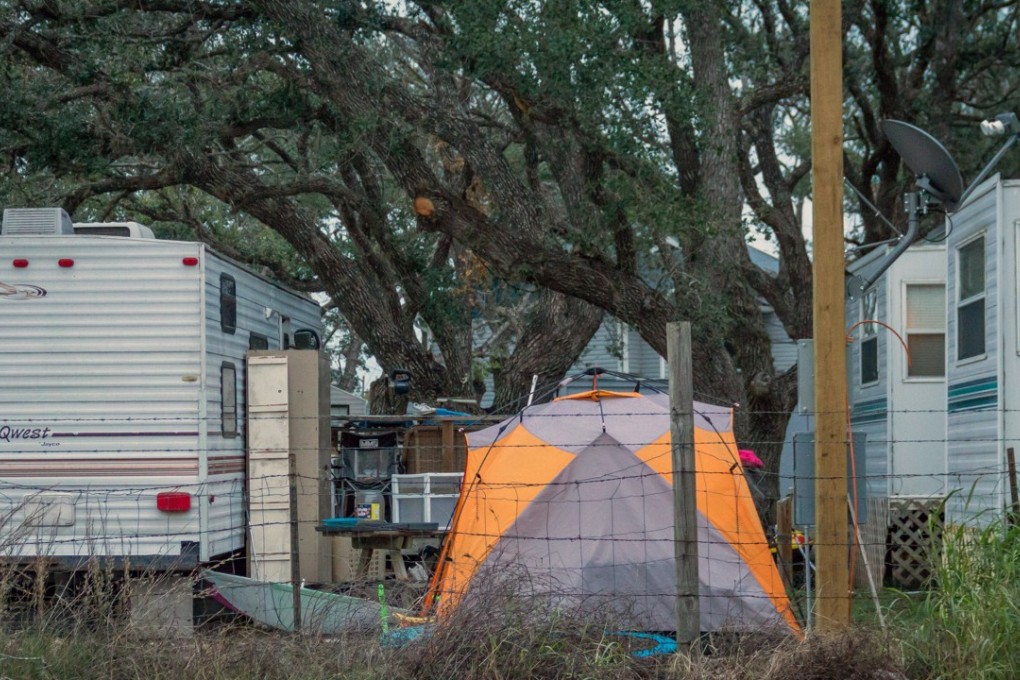 The US federal government typically spends up to US$150,000 apiece on the trailers it leases to disaster victims, then auctions them at cut-rate prices after 18 months of use or the first sign of minor damage, despite long waiting lists from people living in tents. Pictured: tents and trailers in Rockport, Texas. Photo: AP