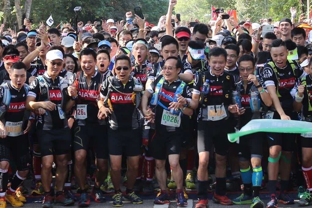 Thousands of runners start the Oxfam Trailwalker – one of many opportunities to get involved in the outdoors and be part of a community to stay motivated. Photo: SCMP