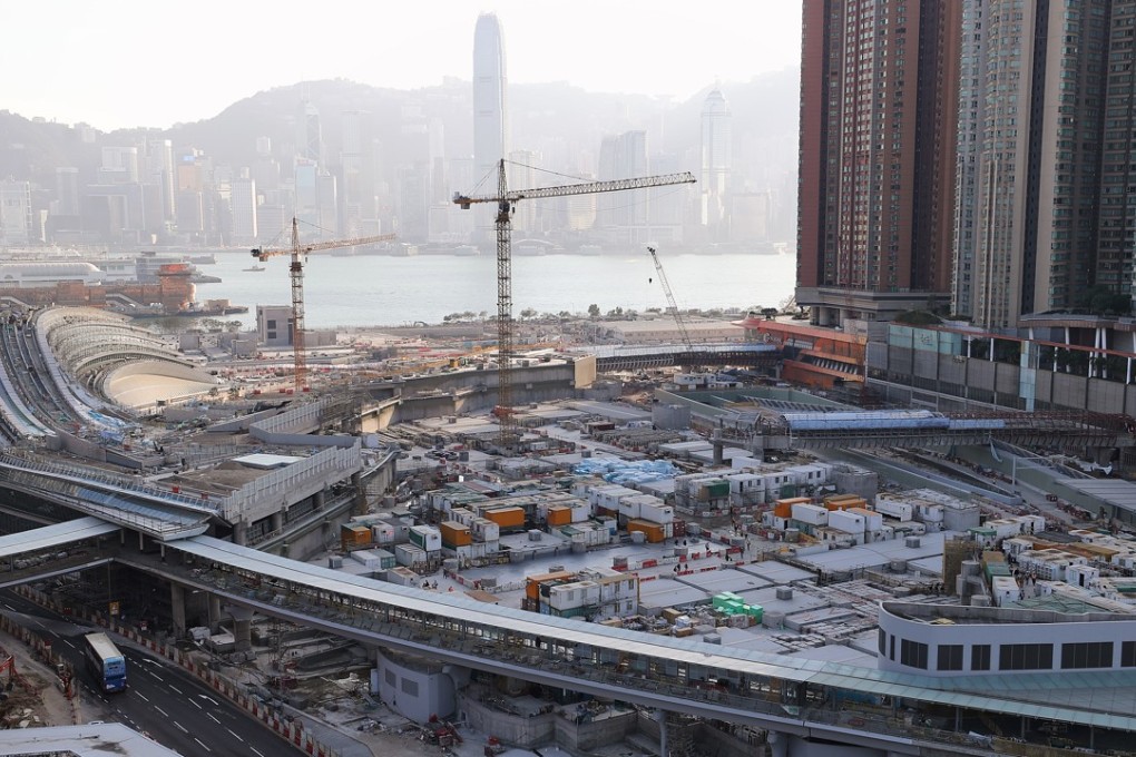 A view of the under-construction West Kowloon terminus of the Guangzhou-Shenzhen-Hong Kong Express Rail Link, where the joint checkpoint will be located. Photo: Winson Wong