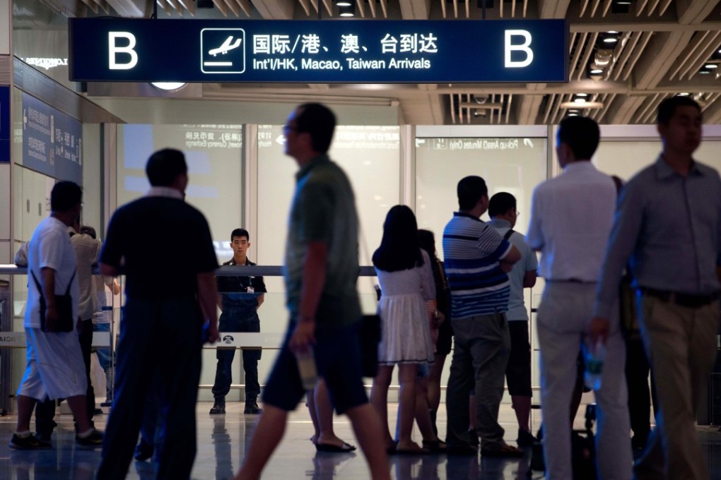 A file picture of an arrivals gate at Beijing’s international airport. Photo: Agence France-Presse