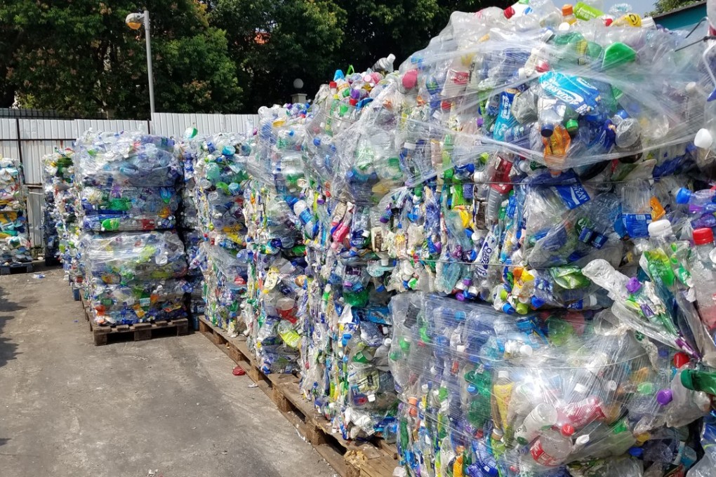 The strategy now in Hong Kong is to focus on two types of plastic waste – rinsed bottles for drinks and personal care products. Photo: Tiffany Choi