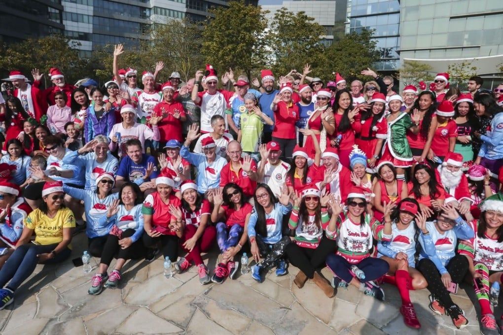 Over 170 runners took part in this year’s annual fundraiser by Hong Kong’s 14 Hash House Harriers clubs. Photo: Jonathan Wong