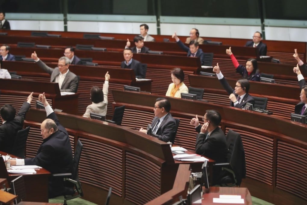 After weeks of bitter wrangling, the pro-government camp has successfully amended the house rules to prevent the opposition from dragging out the council’s business with meaningless antics. Photo: Edward Wong