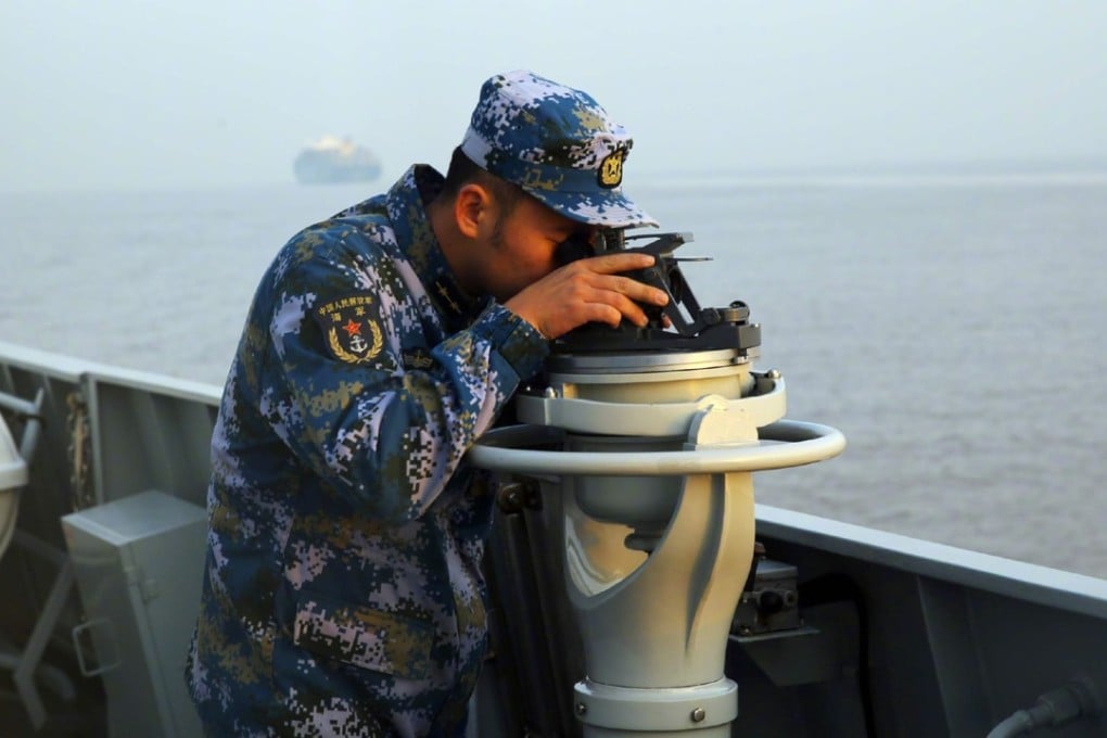 PLA navy's drill in East China Sea. One of the PLA Navy's missile frigates launched a missile in the drills. Photo: Weibo.