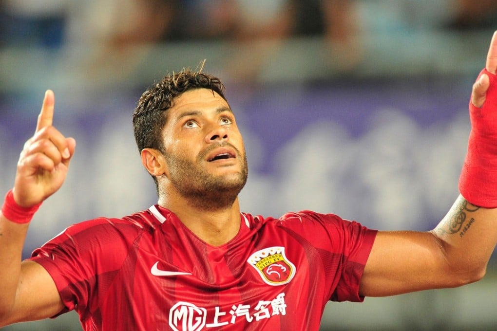 Shanghai SIPG’s Brazilian forward Hulk celebrates after scoring during the 2017 AFC Champions League against Jiangsu Suning FC in Nanjing. Photo: AFP