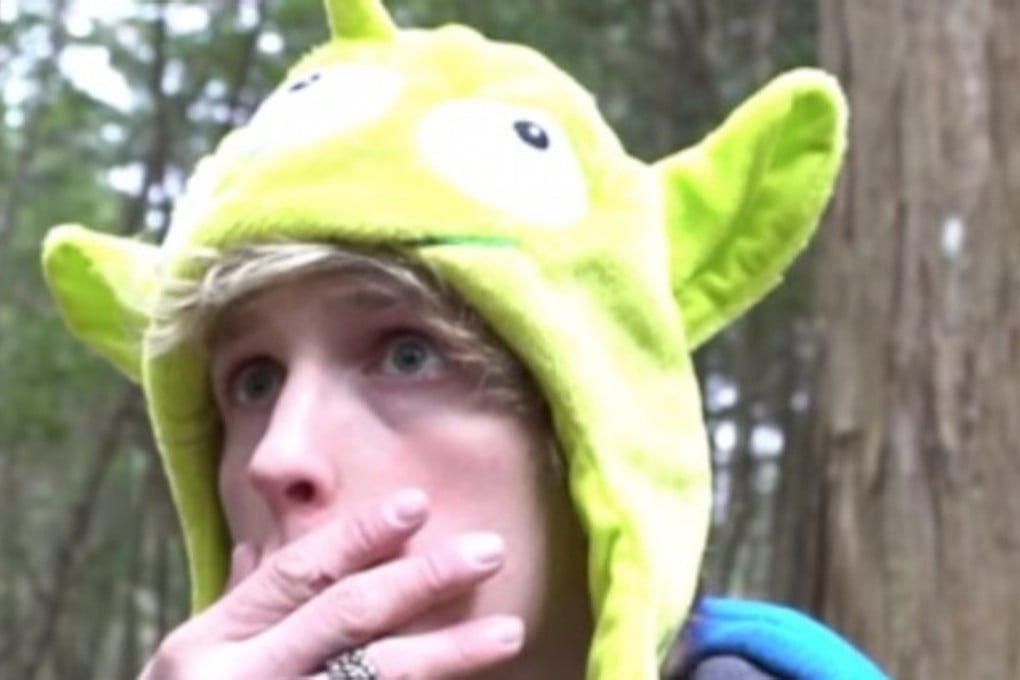 Social media users in Japan objected to Logan Paul’s appearance in a novelty hat, while outtakes showing the US internet celebrity laughing and joking about the incident also stirred anger. Photo: YouTube