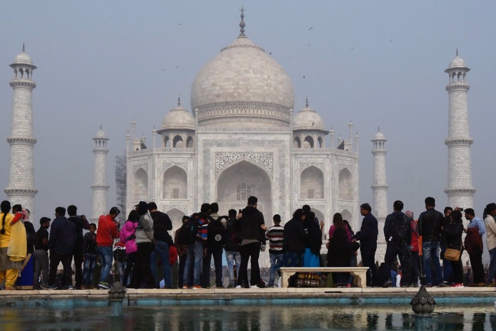 Crowds gather to visit the Taj Mahal in Agra. Photo: AFP