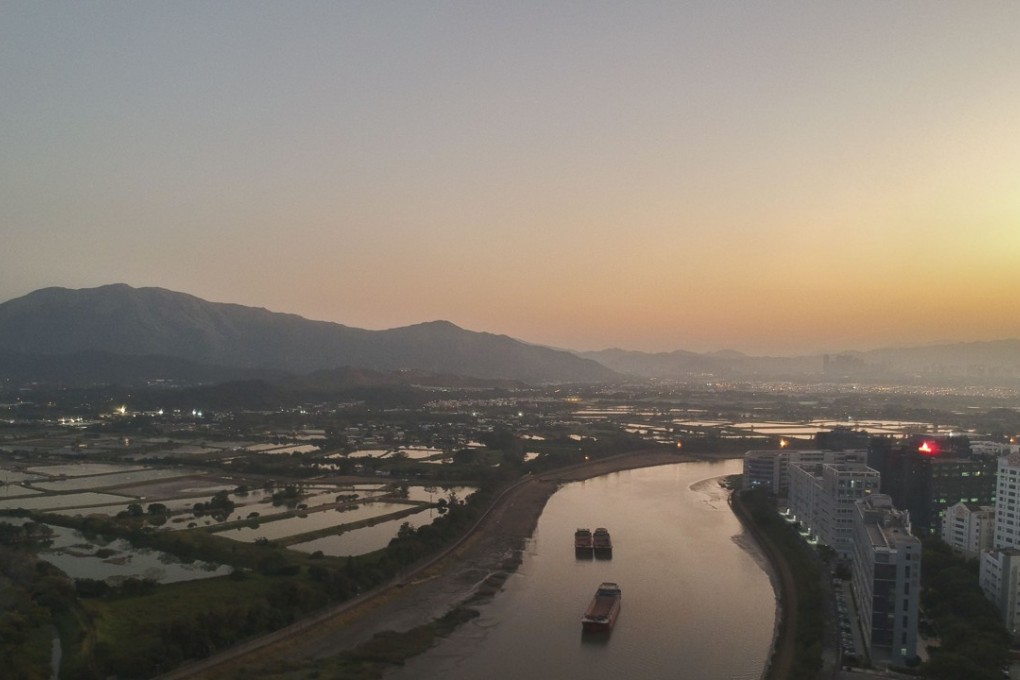 The river separating Lok Ma Chau in the New Territories from the Futian district in Shenzhen. The Greater Bay Area initiative is designed to link Shenzhen and eight other mainland cities with Hong Kong and Macau into an economic and business hub. Photo: Roy Issa