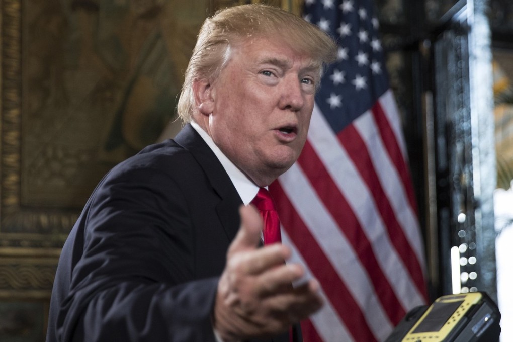 US President Donald Trump talks to the media at his Mar-a-Lago estate in Palm Beach, Florida on December 24. Trump’s recent message to North Korean leader Kim Jong-un about the size of his “nuclear button” stirred concern throughout much of the world. Photo: AP