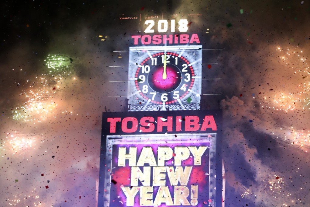 New Year celebrations in New York City. Manufacturing output is running at a seven-year high globally. Photo: Xinhua