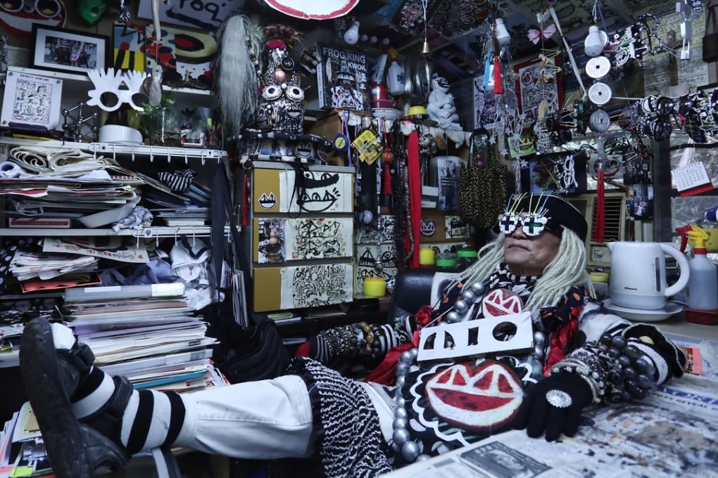 Artist Frog King, real name Kwok Mang-ho, at Tong Yan San Tsuen, Yuen Long. Picture: Jonathan Wong