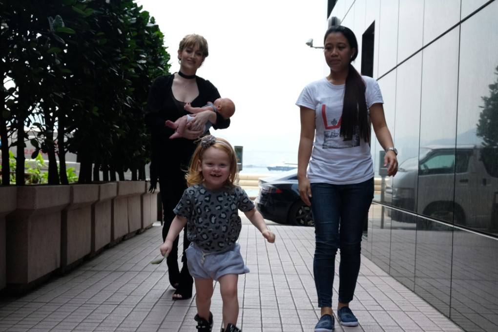 Nursing mother Jasmine Smith (left) with her two children. The 34-year-old ate a varied diet when pregnant so her children would be exposed to a wide variety of foods from the get-go.