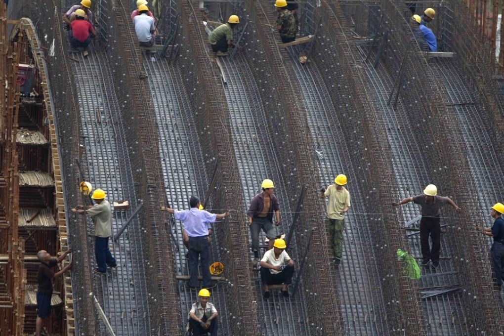 The construction sector was one area of China’s economy that was understimulated in the initial economic figures for 2016, but overall the verification process resulted in the GDP figure being revised down. Photo: EPA