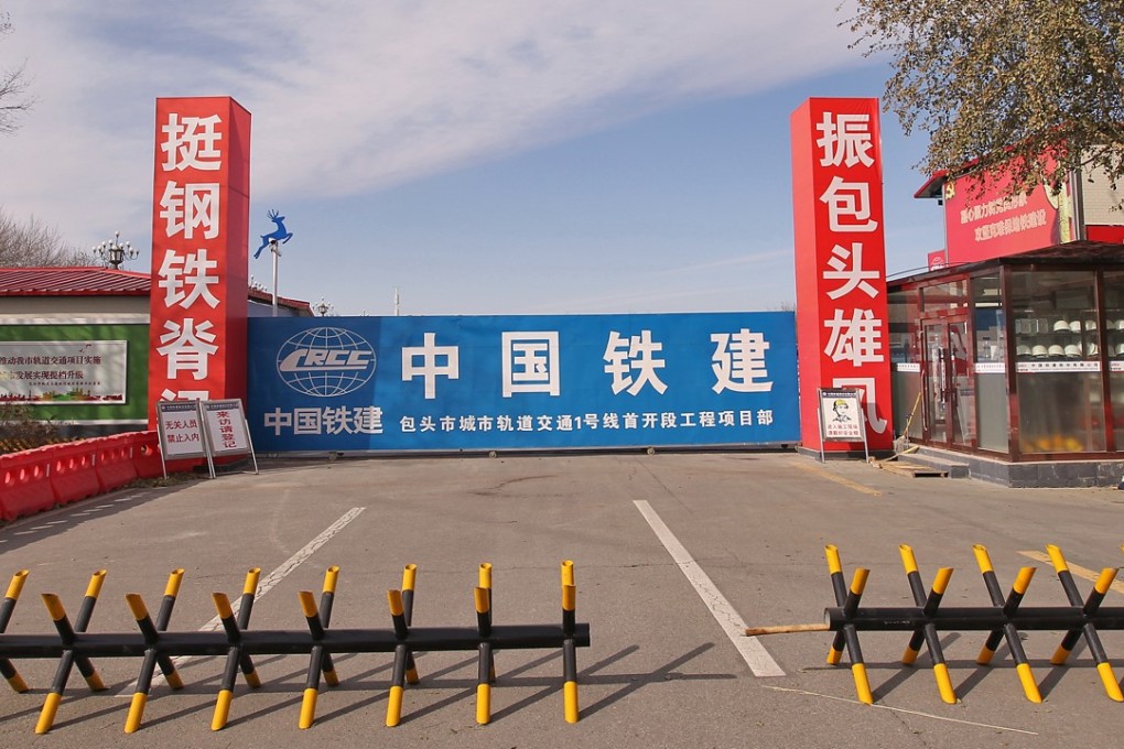 Authorities in Inner Mongolia have halted work on several key infrastructure projects, including a subway system in Baotou. Photo: Simon Song