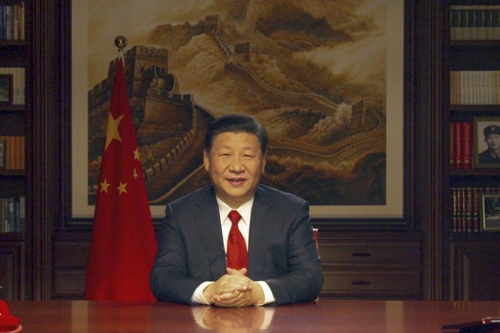 Chinese President Xi Jinping delivers a New Year speech. Photo: Xinhua