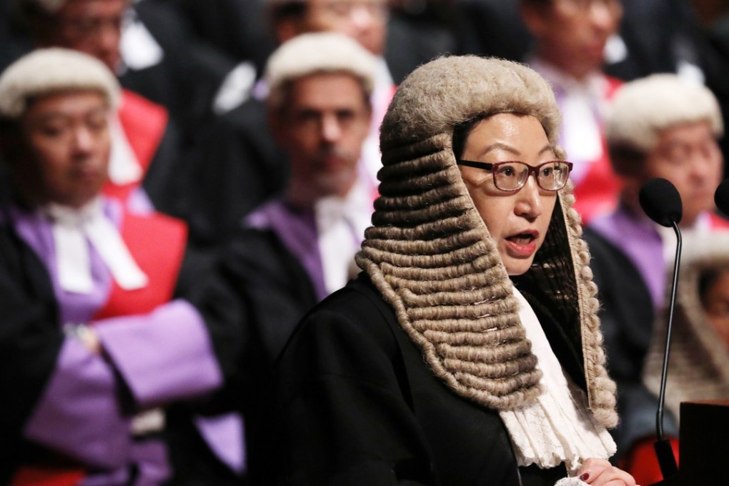 Secretary for Justice Teresa Cheng Yeuk-wah (seen at the ceremonial opening of the legal year on Monday) has been found to have multiple structures at her luxurious villa that experts said might be in breach of the law. Photo: Sam Tsang