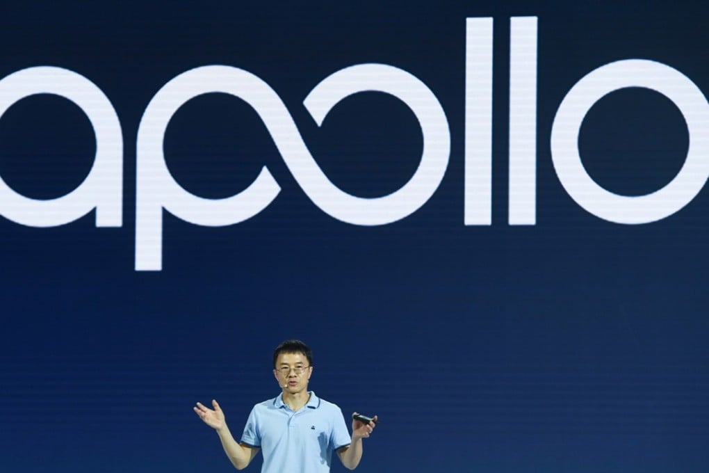 Lu Qi, the vice-chairman, group president and chief operating officer at Chinese online search giant Baidu, unveiled the much-anticipated upgrade of the company’s Apollo autonomous driving software platform at CES in Las Vegas. Photo: Xinhua
