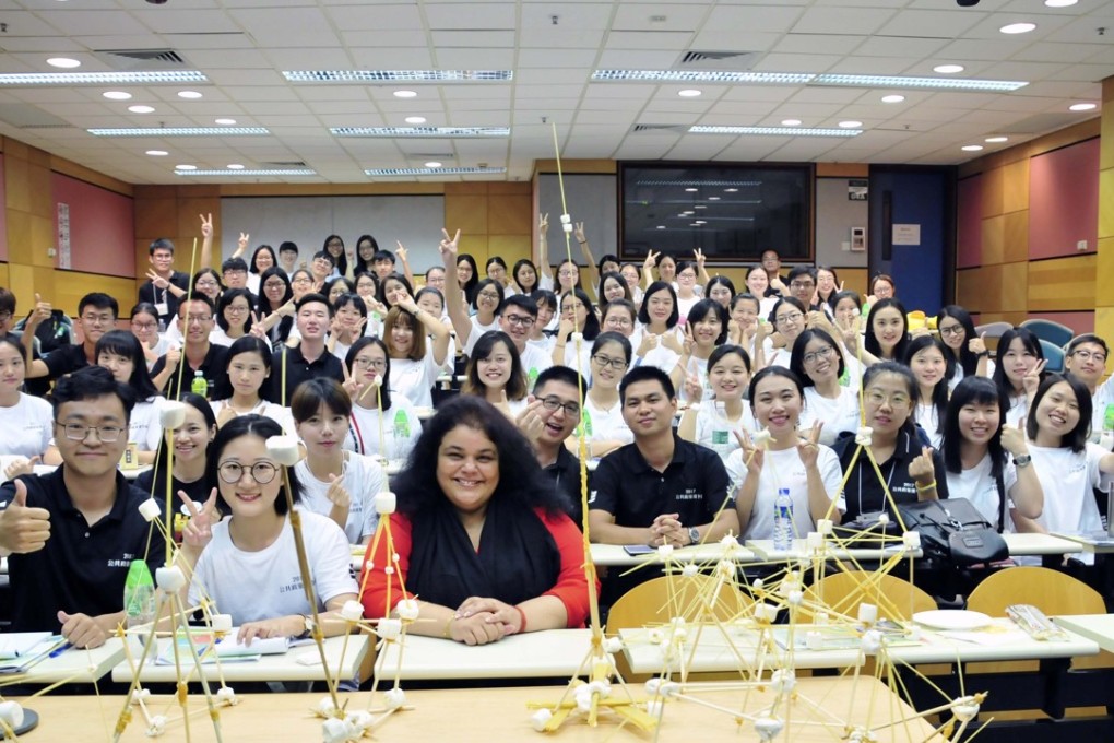 Subjects like governance and public management are gaining popularity as more students from mainland China pursue careers in human-resource management, says Dr Lina Vyas of EdUHK (in red).