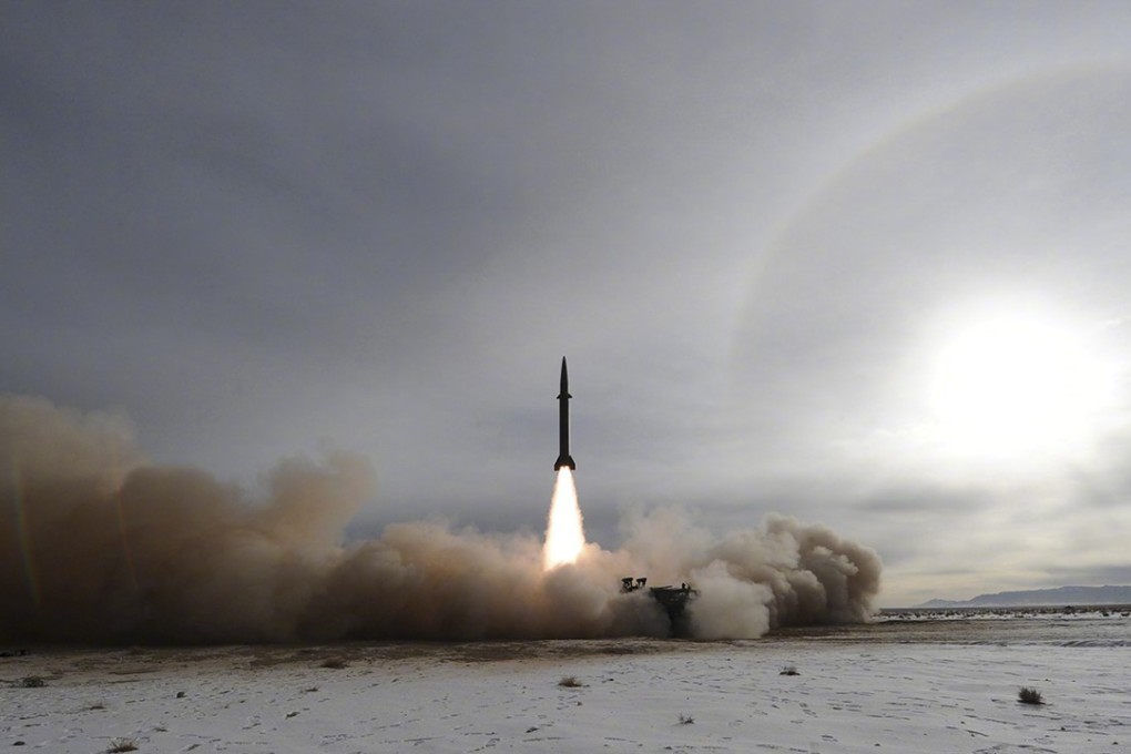 The PLA fires off what is thought to be a short to medium-range missile. Photo: PLA Daily