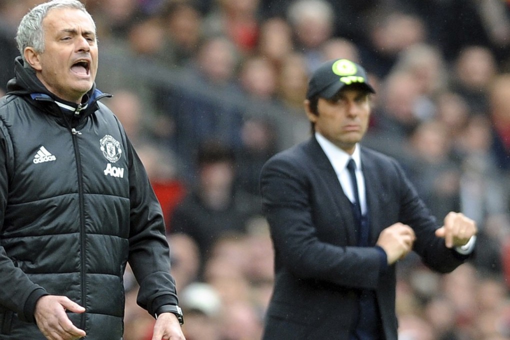 The feud between Antonio Conte (right) and Jose Mourinho has intensified. Photo: AP