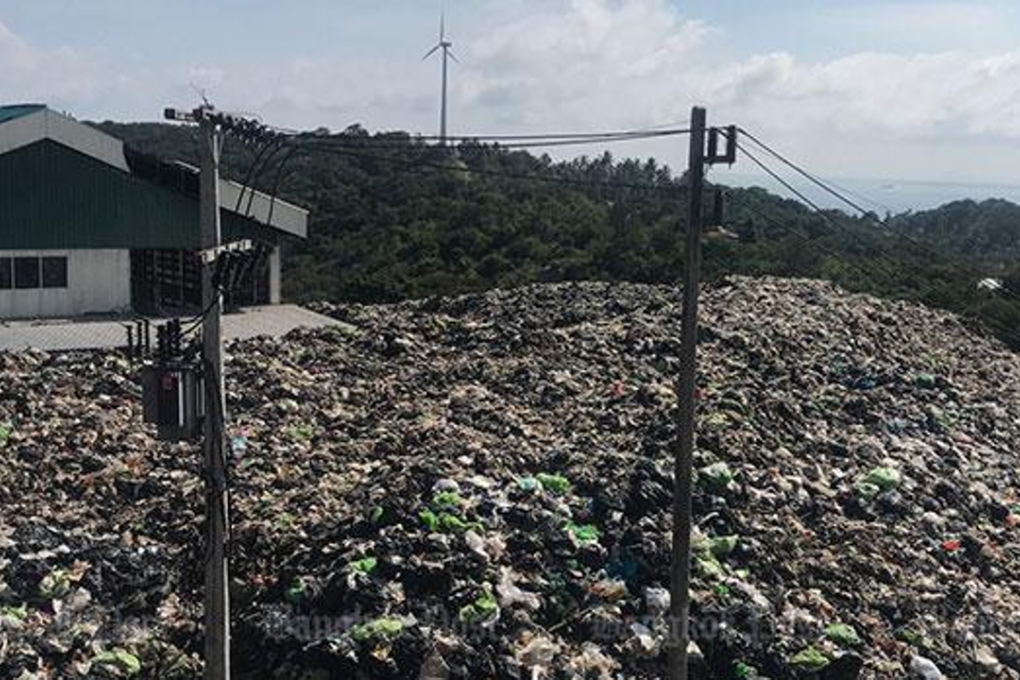 The huge, ever-growing pile of garbage on Koh Tao. Photo: Supapong Chaolan/Bangkok Post