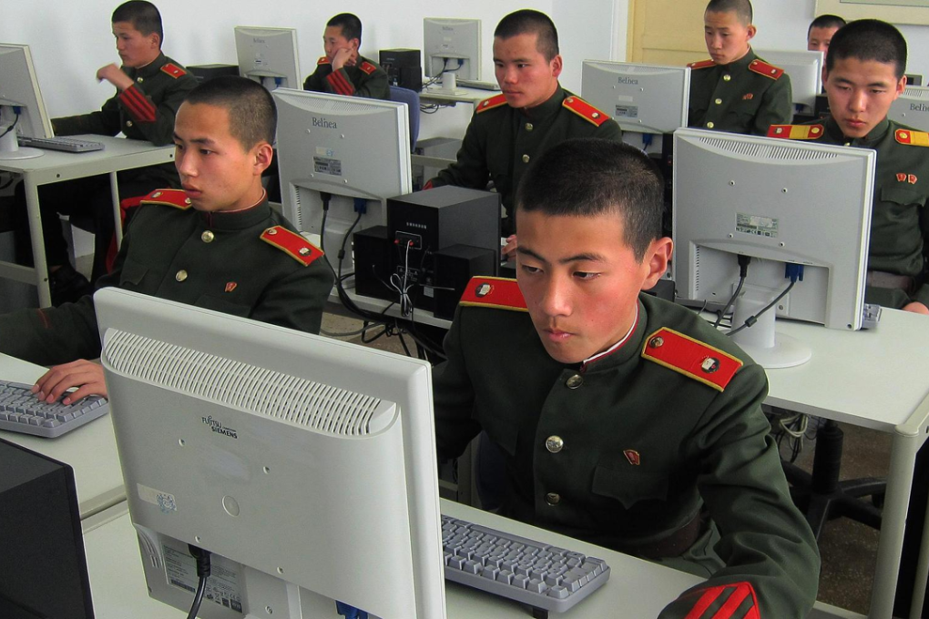 File photo of students at the Mangyongdae Revolutionary School, in Pyongyang, North Korea, work on computers. Photo: AP