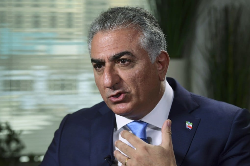 Reza Pahlavi, the exiled son of Iran’s last shah before the 1979 Islamic Revolution and a critic of the country's clerical leaders, speaks during an interview in Washington on Tuesday. Photo: AP
