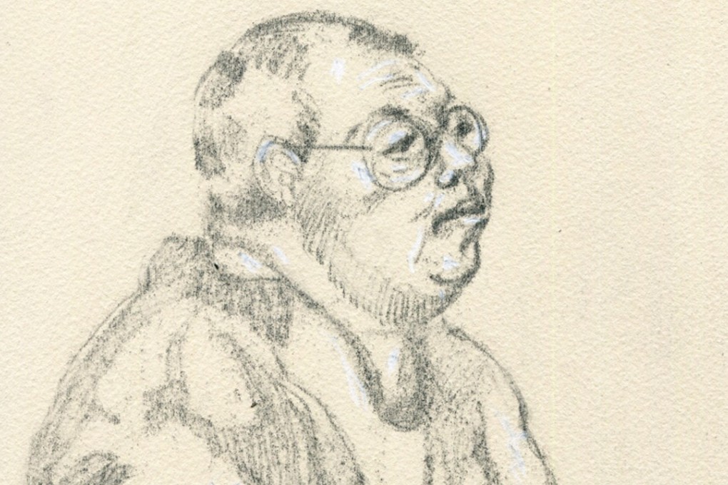 An artist's sketch shows former Hong Kong Home Affairs Secretary Patrick Ho Chi-ping in a New York courtroom on Monday. Sketch by Nikira