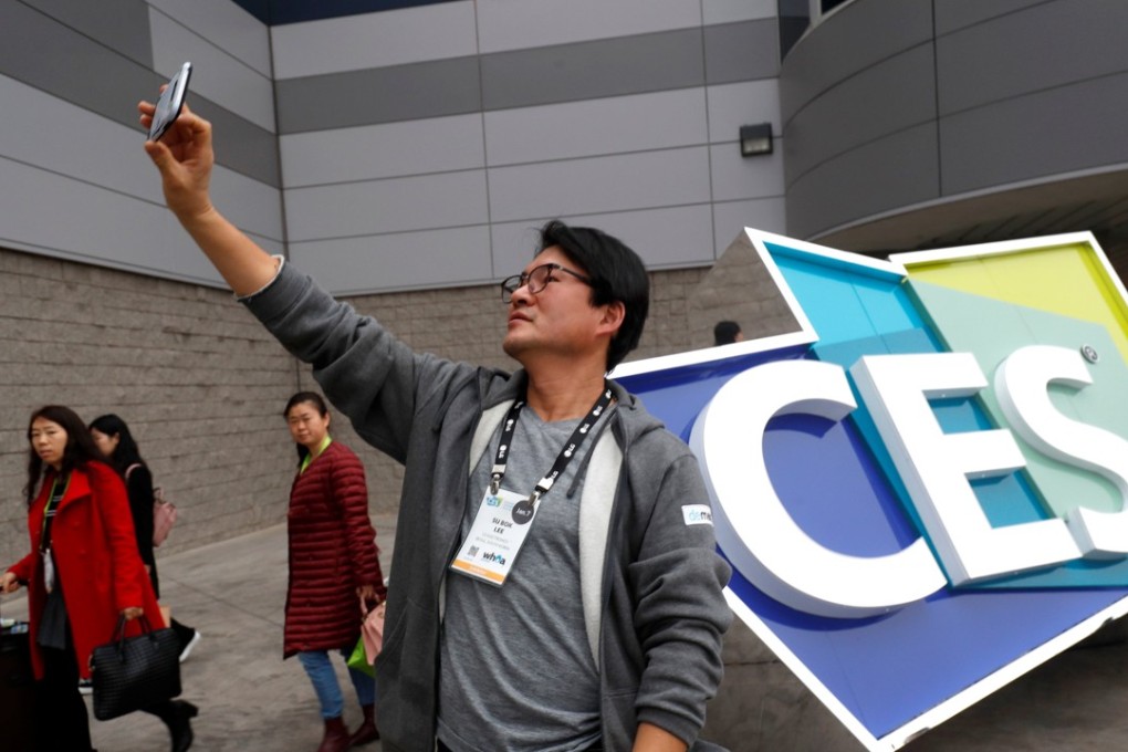 Vivo showcased its new fingerprint scan smartphone at CES in Las Vegas on Tuesday. Photo: Reuters