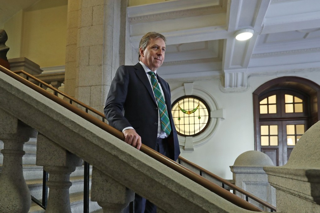 Professor Peter Mathieson at the University of Hong Kong last month. Photo: Nora Tam