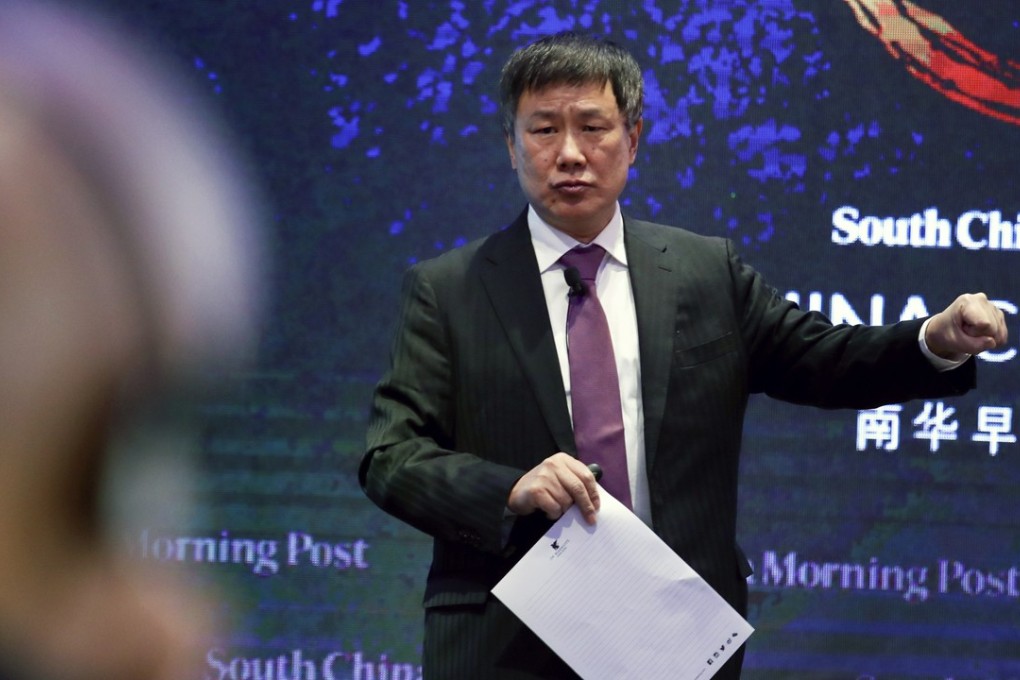 Economist Zhang Yansheng tells the SCMP China Conference in Hong Kong that China could face a trade deficit in the next five to 10 years. Photo: Nora Tam