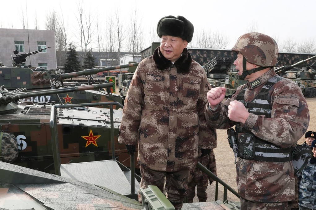 Chinese President Xi Jinping boards a 99A tank during an inspection of a division of the People's Liberation Army (PLA) army in the Central Theatre Command on January 3, 2018. Photo: Xinhua