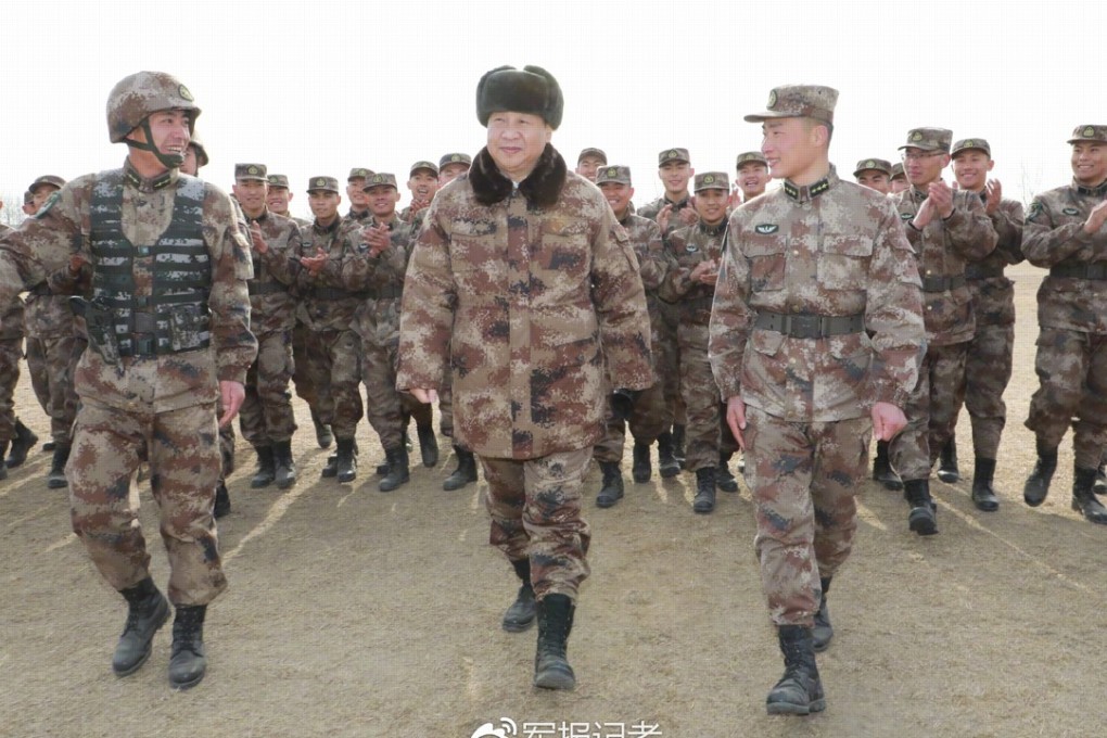 President Xi Jingping visits the Central Theatre Command ahead of nationwide winter exercises. Photo: Weibo