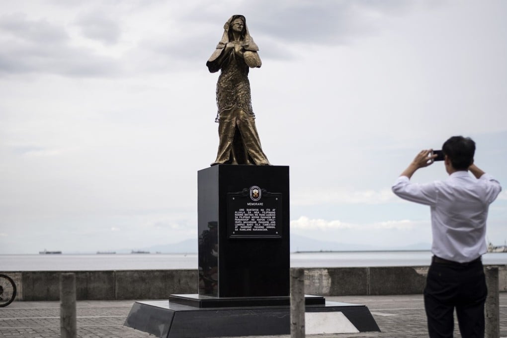 The memorial statue for “comfort women” who were made sex slaves for Japanese troops. Photo: AFP