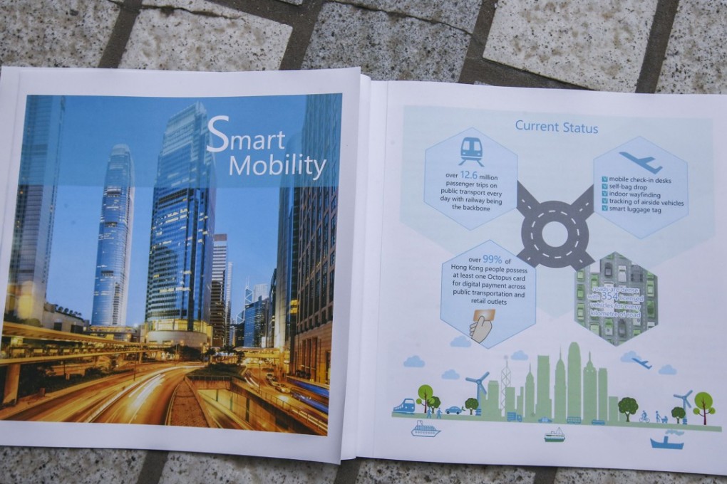 The smart mobility section of the Hong Kong government’s smart city blueprint. Photo: David Wong