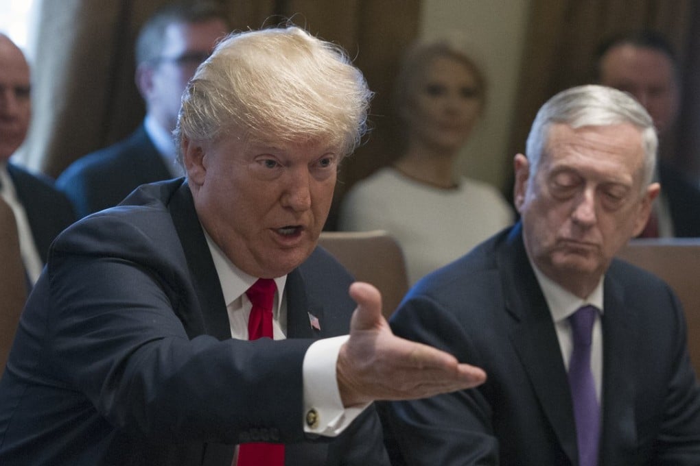 US President Donald Trump gestures to make a point in a recent meeting in the White House in Washington on Tuesday. The Washington Post has revealed that he has made 2,001 false or misleading statements in less than a year. Photo: EPA-EFE
