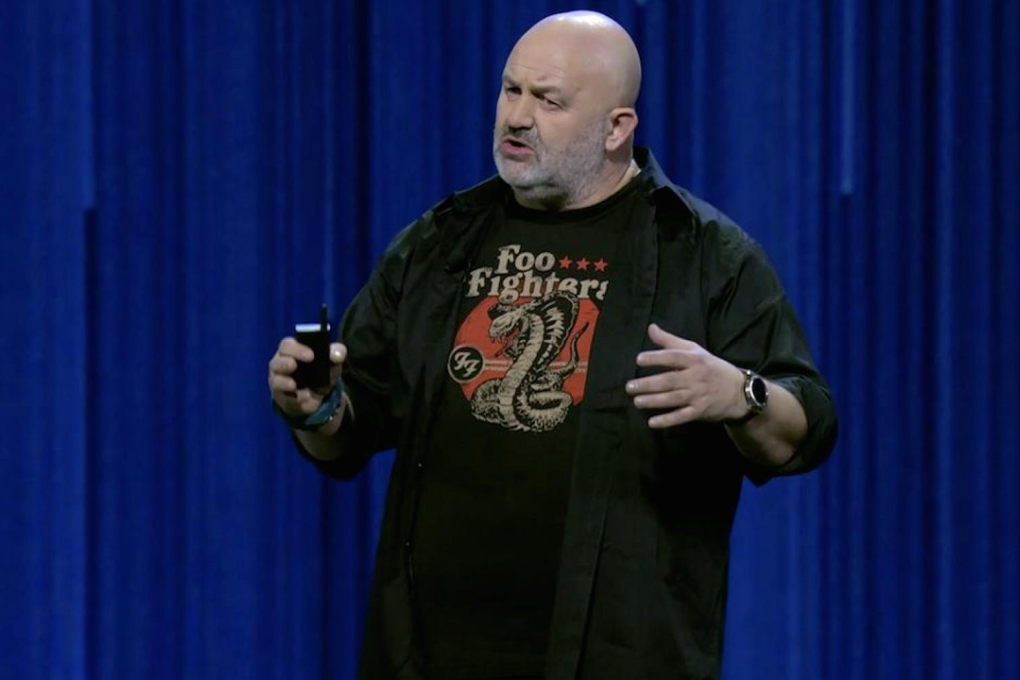 Amazon chief technology officer Werner Vogels speaks at the 2017 Amazon Web Services re:Invent conference in Las Vegas. Photo: CNBC