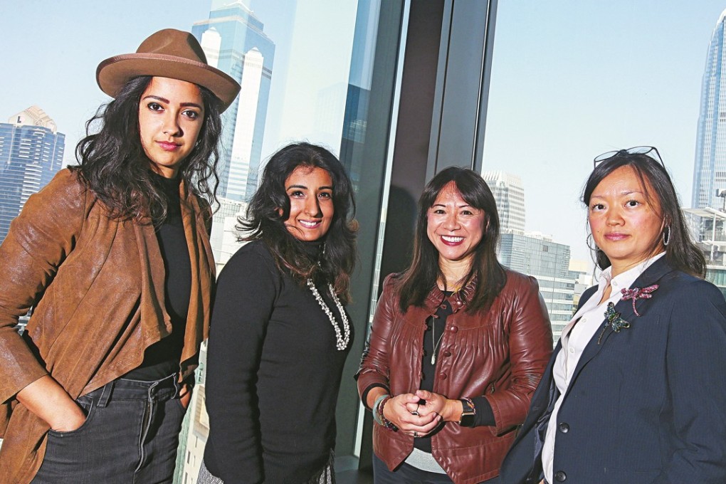 Co-organisers of the “#MeToo. Now What?” forum on sexual harassment (from left) Keshia Hannam of Camel Assembly; Karina Calver, a trauma and relationships counsellor; Karen See of Embrace Worldwide; and Dr Helen Lockey of HKU. Photo: David Wong