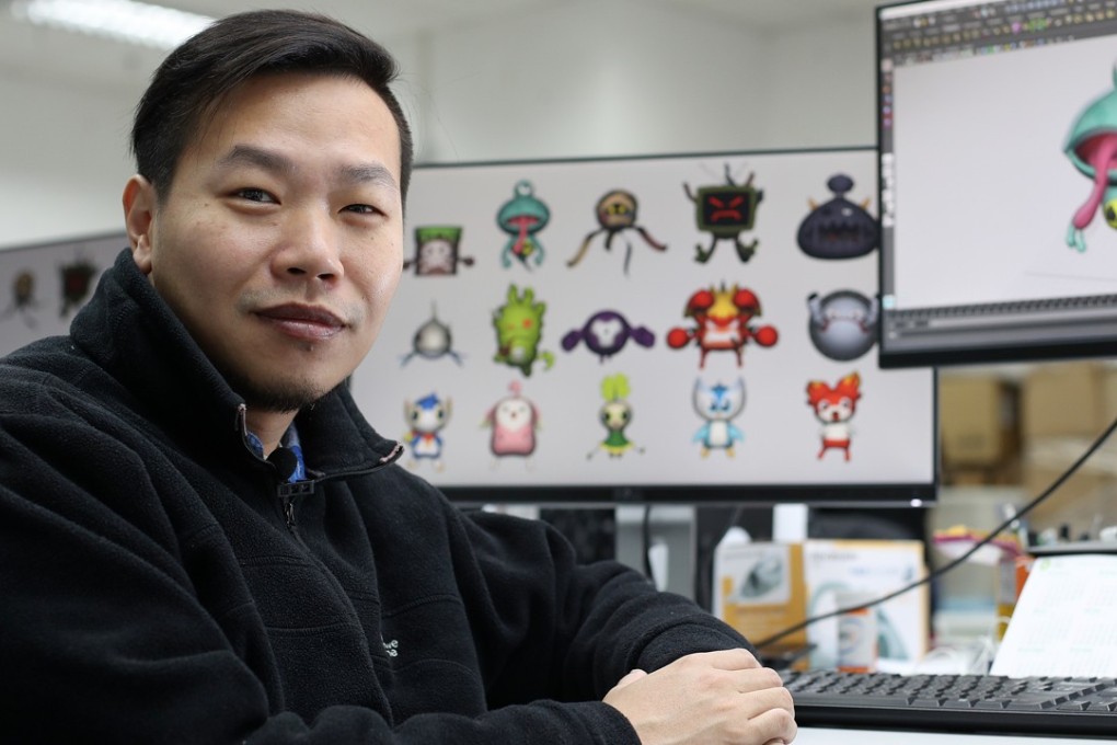 Sunny Tang at his animation school Act Plus in Tsuen Wan. Photo: Winson Wong