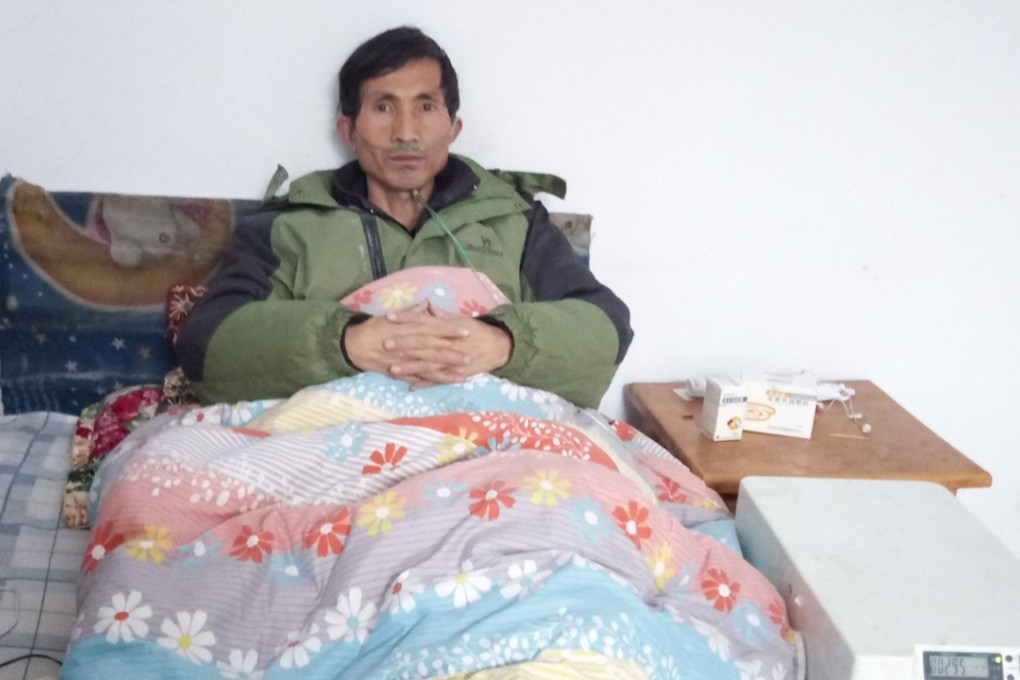 Zhang Yuanjun has stage III pneumoconiosis after working in a coal mine for 16 years. Photo: Handout