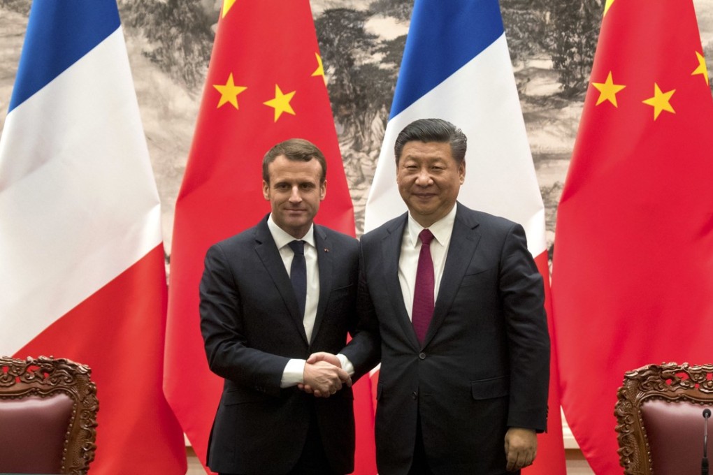 French President Emmanuel Macron gave Chinese President Xi Jinping a rare gelding horse named Vesuvius. Photo: AP