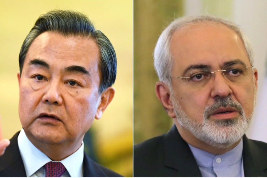 China’s Foreign Minister Wang Yi (left) told Iranian Foreign Minister Mohammad Javad Zarif that implementation of the nuclear deal had not been “derailed” but would face “some new complicating factors”. Photo: AFP