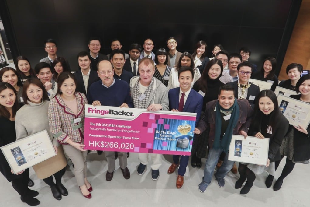 The charity challenge raised HK$266,020 in total. Photo: Jonathan Wong