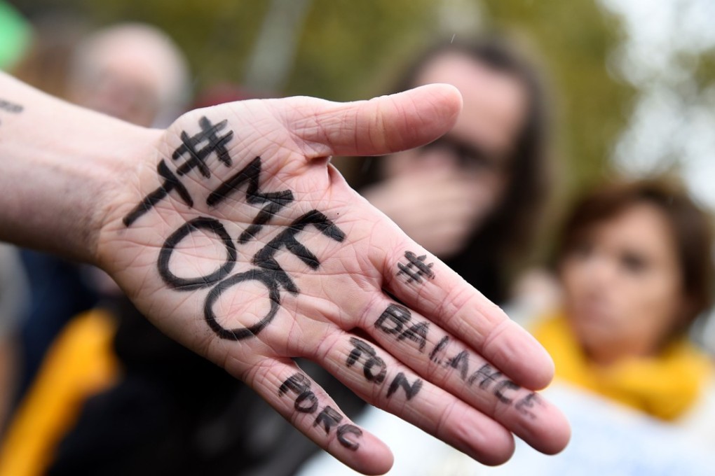 A picture shows the message "Me too" on the hand of a protester during a gathering against gender-based and sexual violence called by the Effronte-e-s Collective, on the Place de la Republique square in Paris on October 29, 2017. #MeToo hashtag, is the campaign encouraging women to denounce experiences of sexual abuse that has swept across social media in the wake of the wave of allegations targeting Hollywood producer Harvey Weinstein. Photo: AFP
