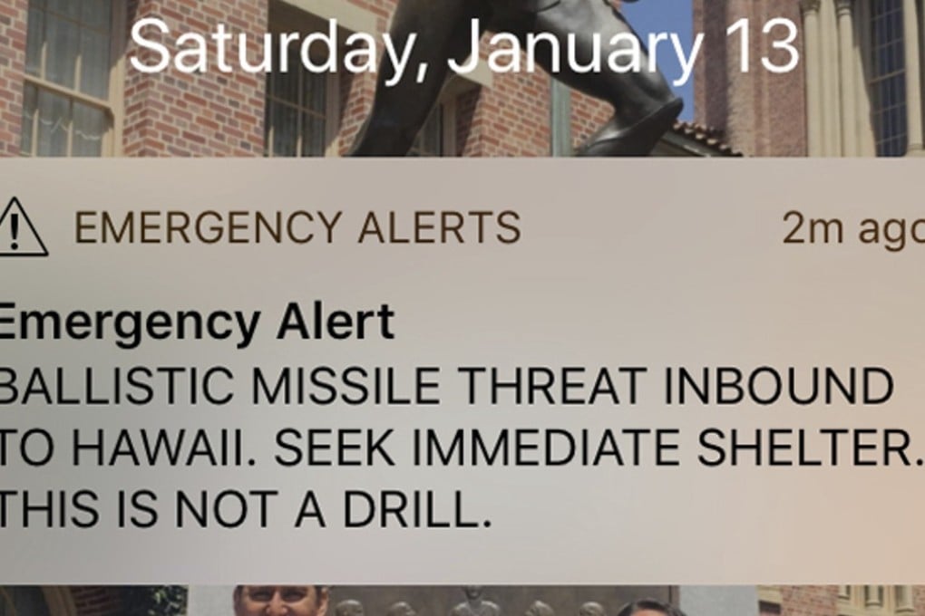 This smartphone screen capture shows a false incoming ballistic missile emergency alert sent from the Hawaii Emergency Management Agency system. Photo: AP
